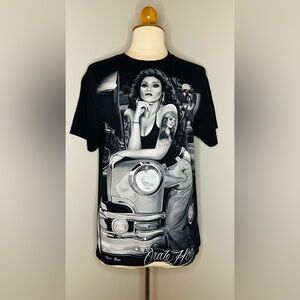 DGA Tee Black Graphic Short Sleeve Size Medium